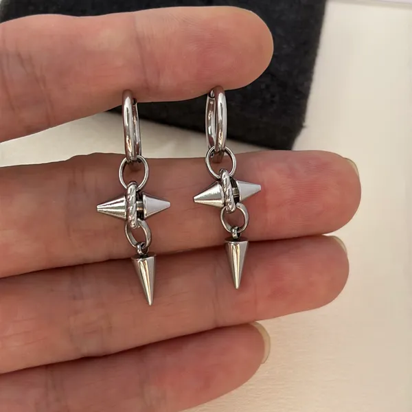 Spike Dangle Drop Earrings for Men Women Streetwear Punk Hip Hop Unisex Earrings - Image 5