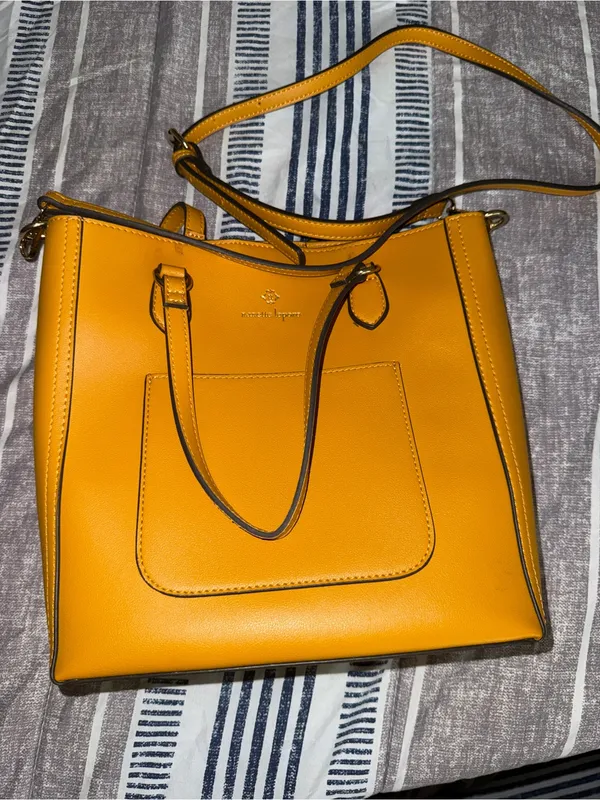 Nanette Lepore Mustard Yellow Tote Bag - Structured Everyday Carry - Image 11