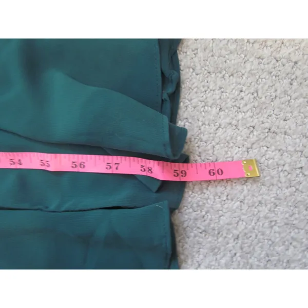 Azazie Maxi Dress 10 Dark Green‎ Pleated Chiffon Bridesmaid Formal Gown - Image 8