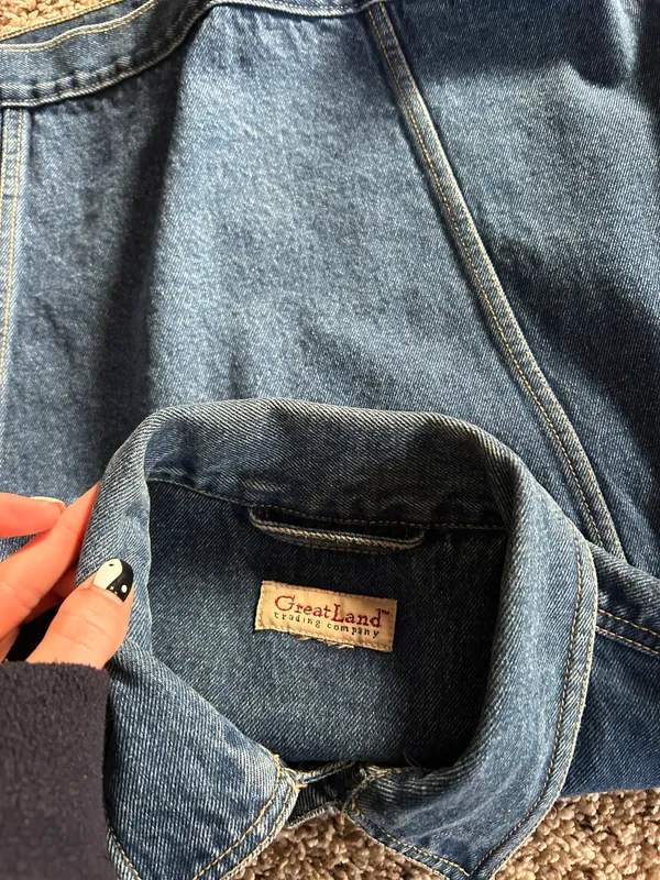 Vintage Denim Vest Blue Size M - Image 3