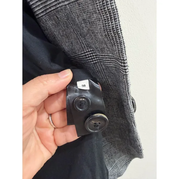 Isabel Marant Etoile Kice Plaid Blazer Grey Wool Blend Minimalist Capsule Sz 38 - Image 8