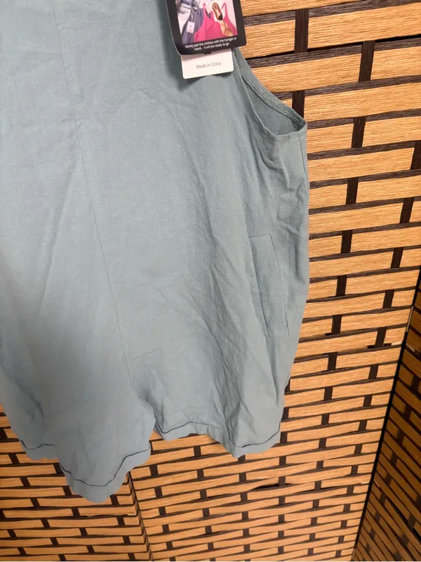 Blue/gray romper size large Blue - Image 4