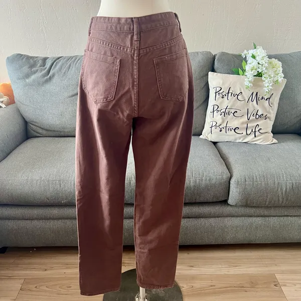 Chocolate Brown Straight Leg Jeans - Image 5