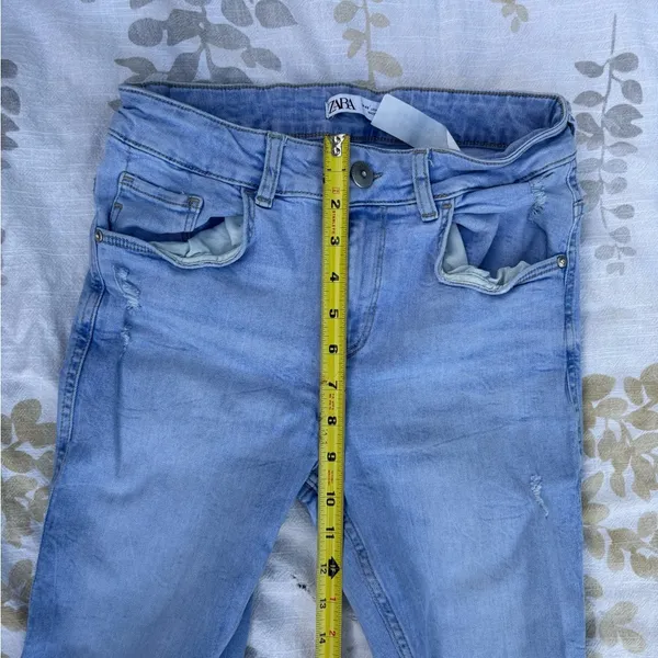 Zara Blue Skinny Jeans Sleek Fit - Image 7
