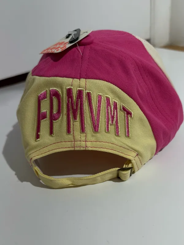 NWT! FP Movement by Free People Pink & Cream Floral Patch Baseball Cap - Image 5