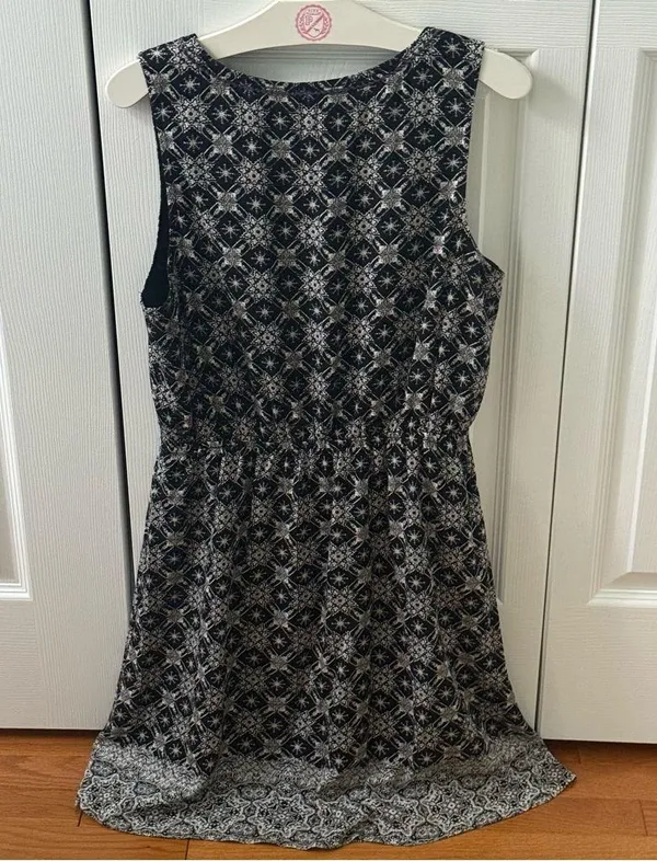 Market & Spruce Black and White Printed Dress - Image 3