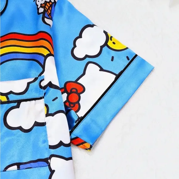 Hello Kitty Rainbow Ice Cream Pajama Set - Women’s Size Large - Image 4