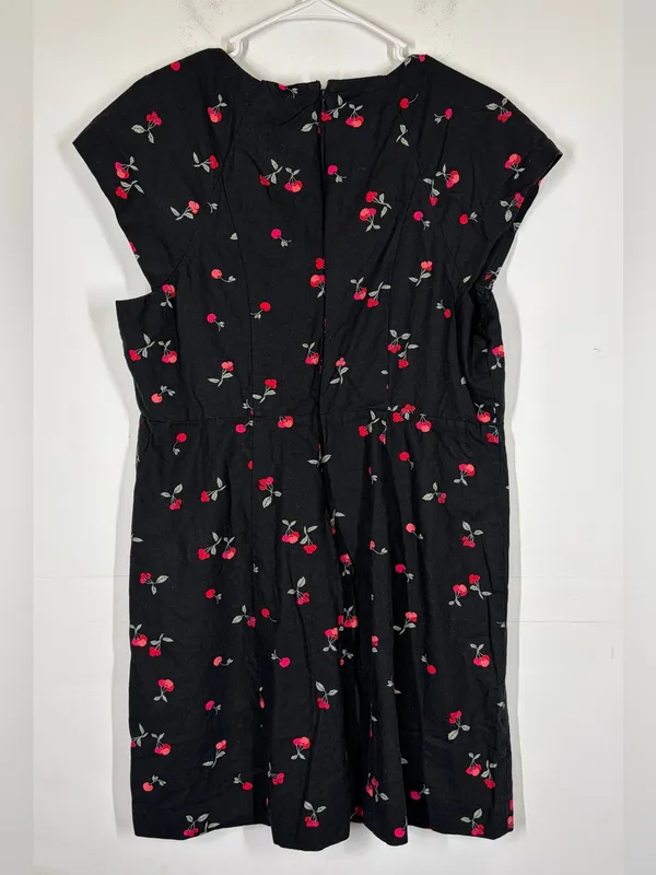 Gap Linen Blend Cherry Mini Dress Size XL - Image 3