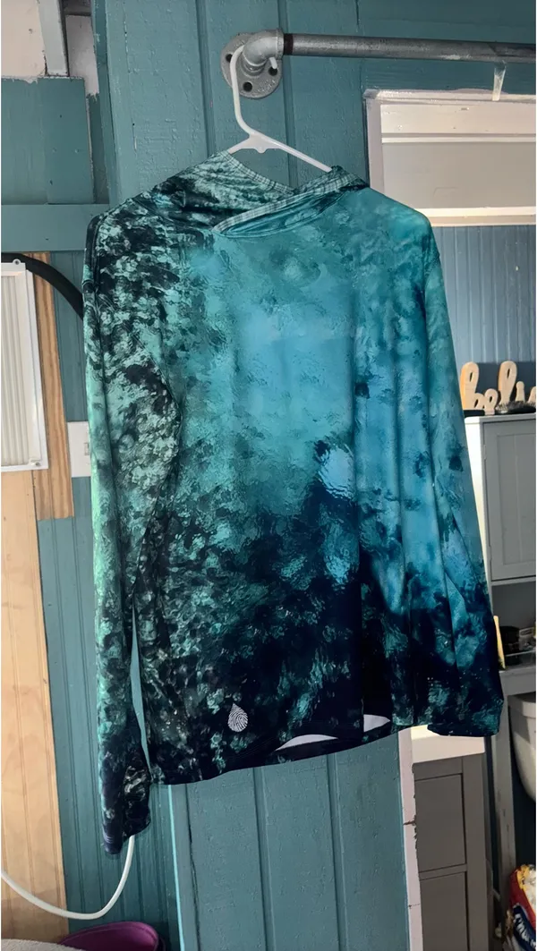 Hooded sun shirt Blue Size M - Image 6
