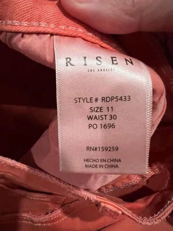 Risen pink like wide leg flare jeans size 11/30 - Image 7