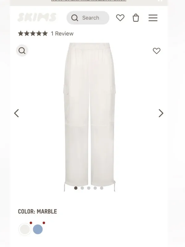skims Bridal Silk Cargo Pant medium 
$198 - Image 3