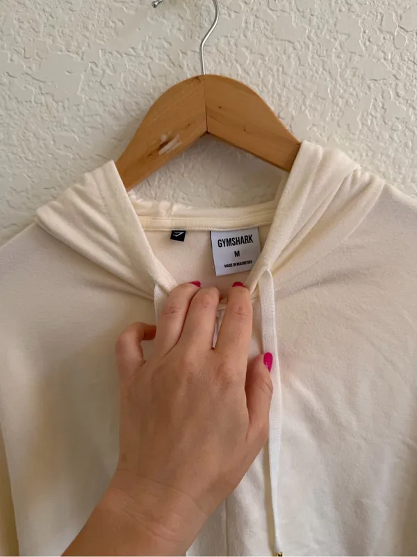 Gymshark Whitney Simmons Cropped Sweater Ivory Cream Size M - Image 3