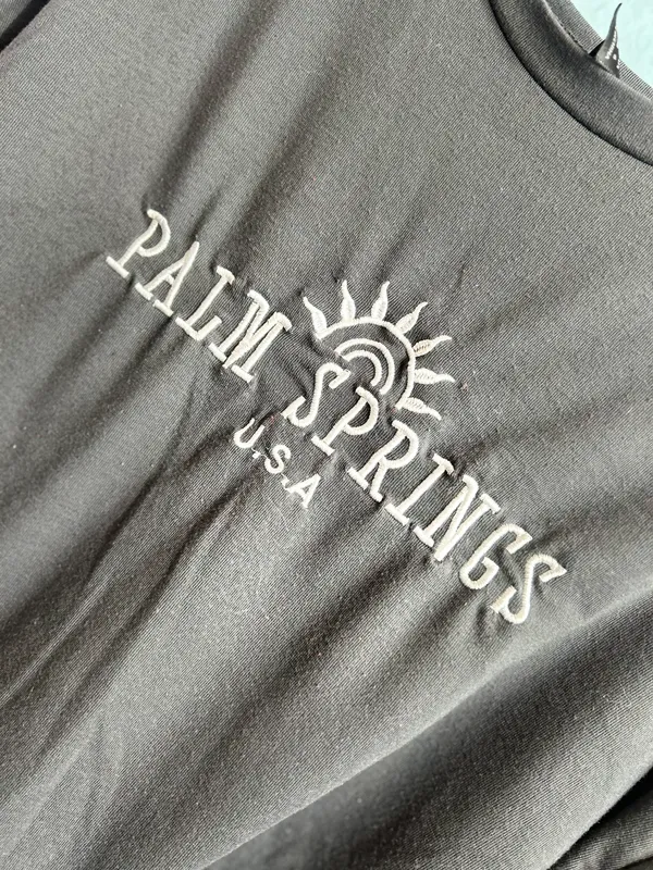 PALM SPRINGS CROP TEE Gray Size M - Image 2