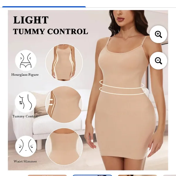 MANIFIQUE Shapewear Slips for Under Dresses Women's Tummy Control Body Shaper - Image 3