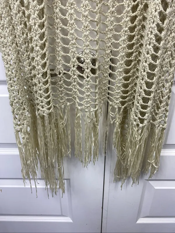 Altar’d State Duster Cardigan Boho Fringe Crochet Embroidery Hippie Festival S/M - Image 5