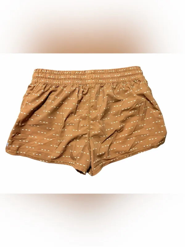 Vuori Clementine 2.0 Shorts Small 2” Women’s Brown Arrows Running Drawstring - Image 5