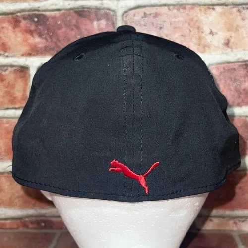 Pre-Owned PUMA Black Stretch Fit Hat Cap Activewear Athleisure Sz L/XL PEHW1129 - Image 4