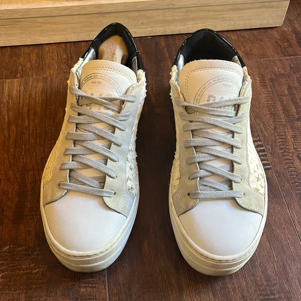 P448 Thea Overload Low Leather Trainers - Image 3