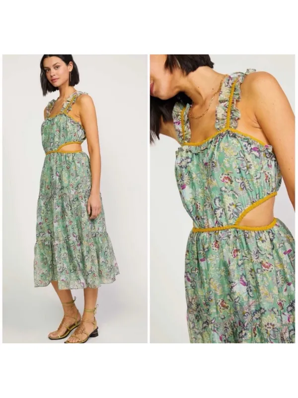 Current Air Lasalle Open Back Midi Dress Size M - Image 2