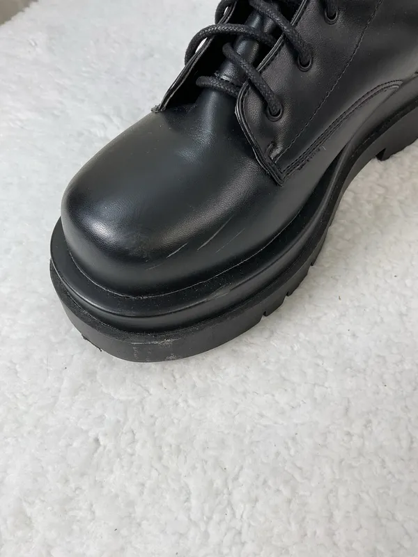 Nasty Gal Black Lace-Up Knee High Boots Size 5 - Image 10