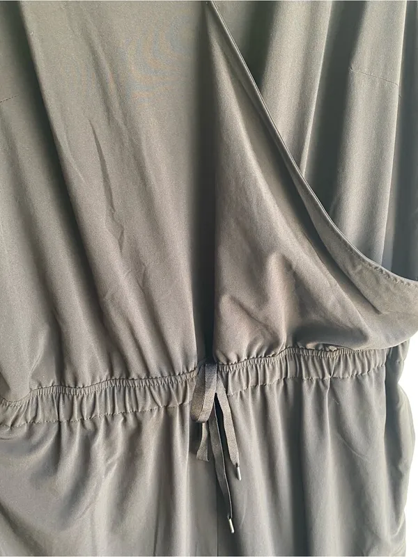 Stylus black sleeveless jumpsuit casual athleisure lightweight jogger pant XL - Image 3