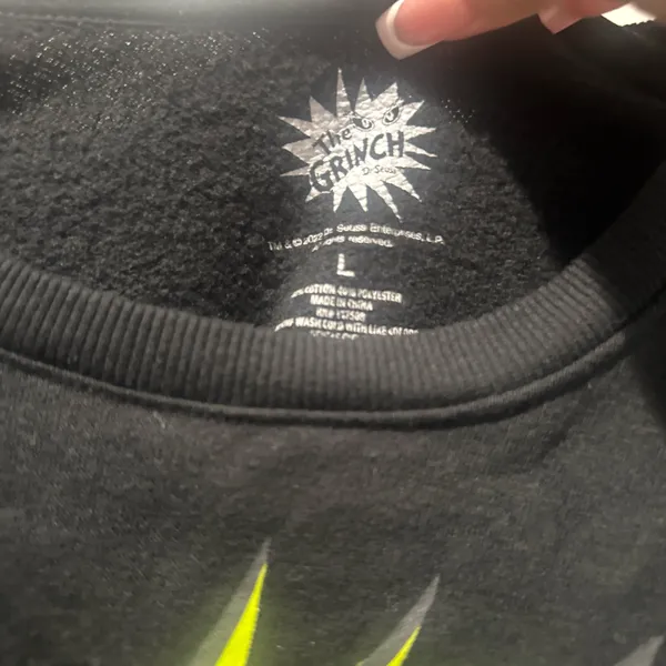 Grinch Crewneck Black Size L - Image 3