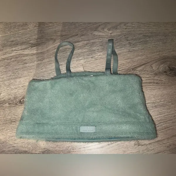 Gymshark x Whitney Simmons Rare Fuzzy Green Sports bra top M - SOLD OUT ONLINE - Image 3