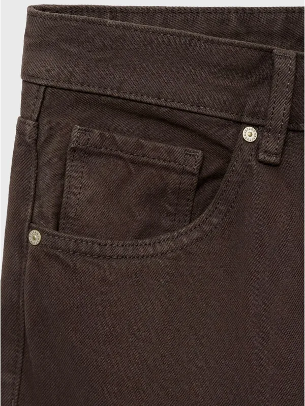 Mango Miami Medium-Rise Straight-Fit Jeans NWT Chocolate Size 0 EUR 32 - Image 5