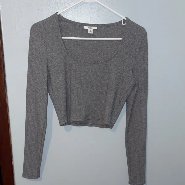 Bar III Ribbed Long Sleeve Crop Top - Image 3