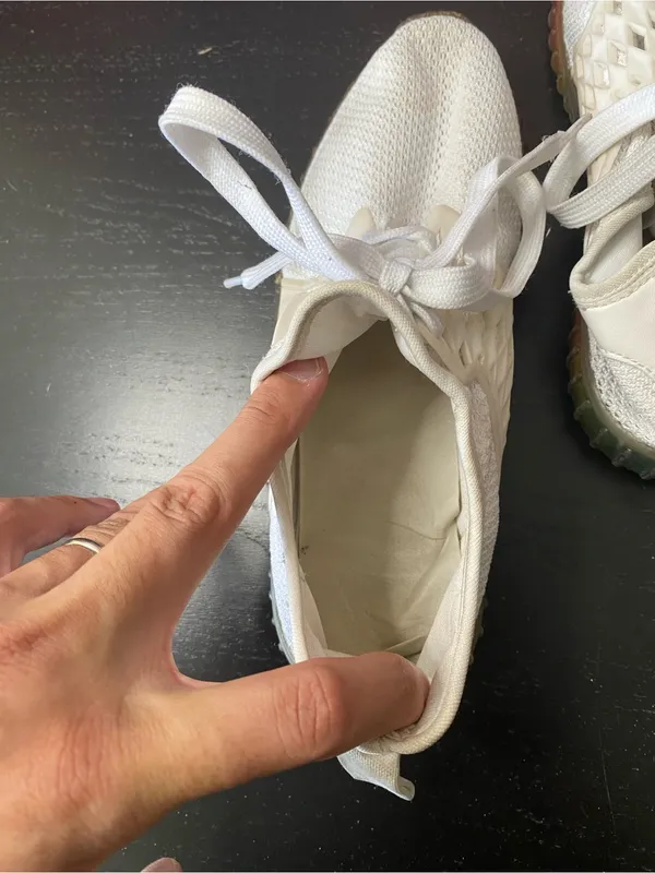 Light Cream Knit Lace-Up Sneakers - Image 6