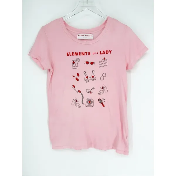 Megan Phillips Collection Elements of a Lady‎ Short Sleeve Tee M Pink Coquette - Image 2