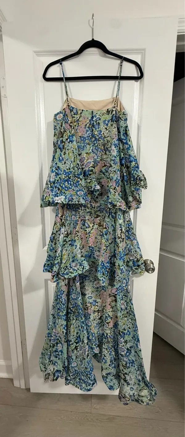 Armani maxi dress in multi - Floral Spaghetti-Strap Maxi Dress in Multi-Color - Image 5