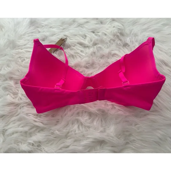 Skims Fits Everybody Scoop Plunge Bra Neon Pink Size 32DD - Image 6
