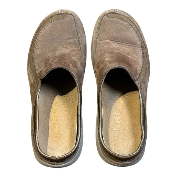 Merrell Primo Scoop Mules Womens 7 Brown Nubuck‎ Leather Slip On Clogs Comfort - Image 5