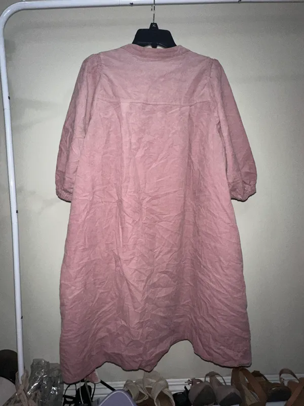 Light Pink Corduroy Dress - Image 2