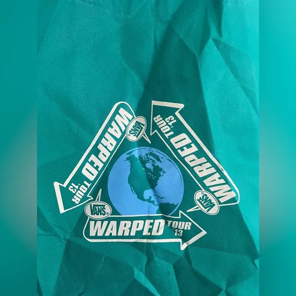 Vans Warped Tour- Green Warped Eco 2013 Tote Bag - Image 2