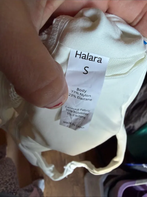 HALARA White Mesh Halter Bralette size Sm NWT - Image 3