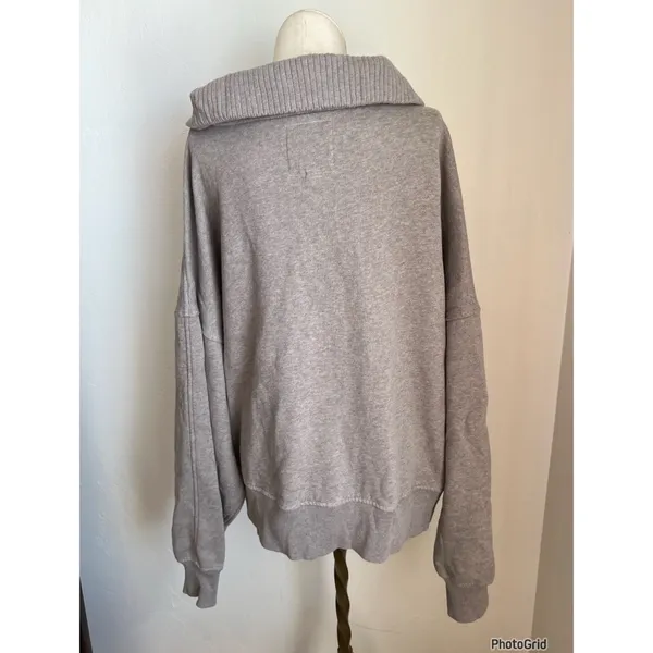 Aerie Best Button Pullover XXL Taupe Cozy Lounge - Image 3