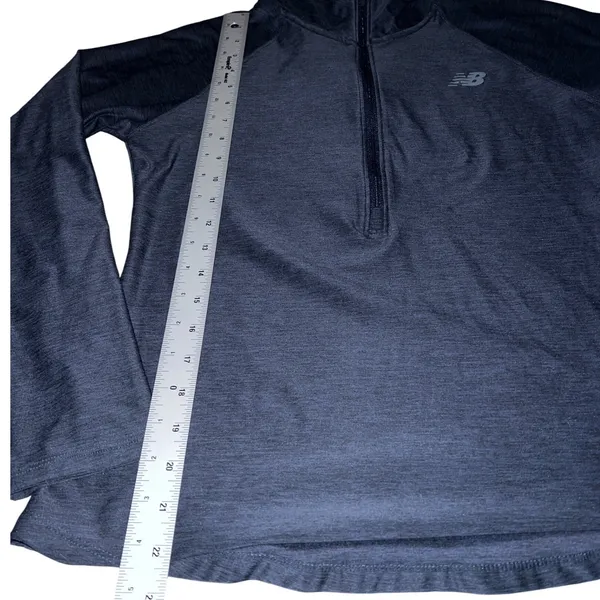 New Balance Sport Spacedye Blue Gray Half Zip Pullover Small‎ EUC - Image 10