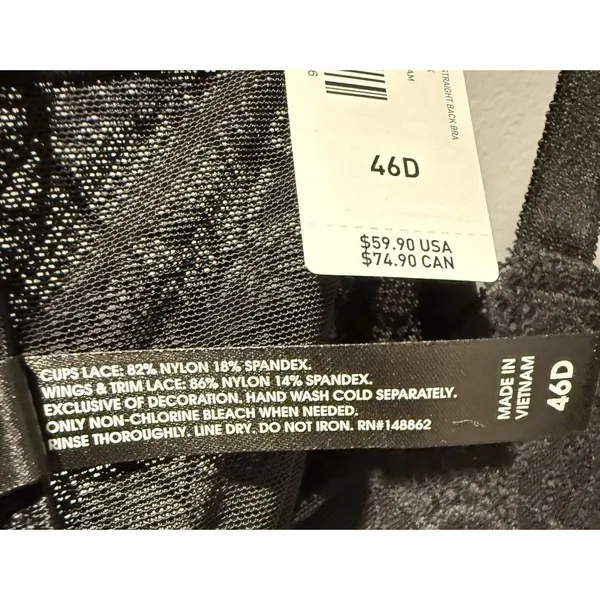 Torrid XO ULTRA PLUNGE PUSH-UP BRA - LACE BLACK Size 46D NWT - Image 9