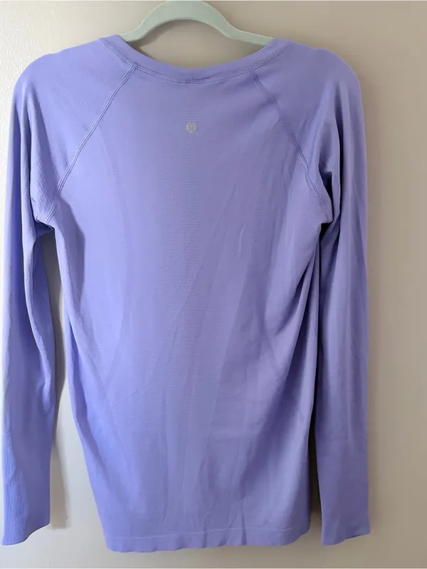Lululemon Swiftly Tech Long Sleeve Shirt Lilac Purple Athletic Top - Image 2