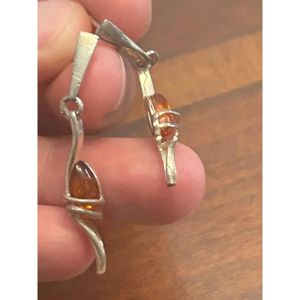 925 Sterling silver earrings v98 3.23g 1.5inch - Image 5