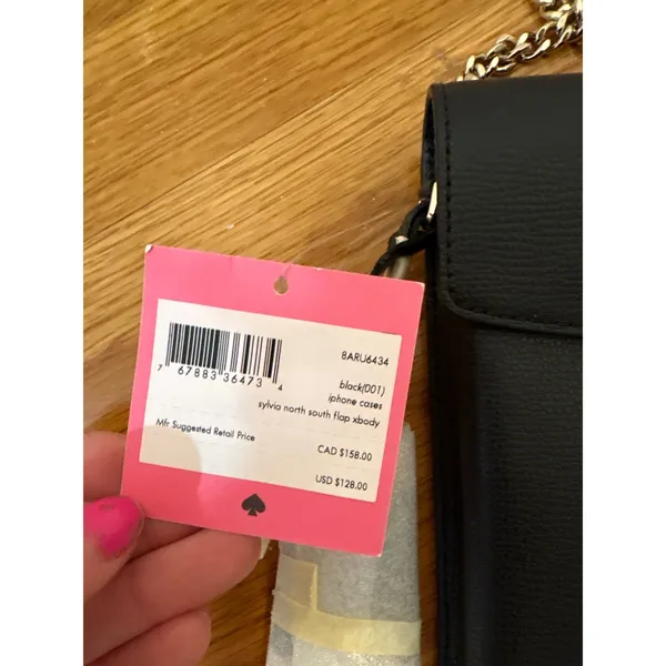 NWT Kate Spade Silvia North South Flip Crossbody‎ Black - Image 3