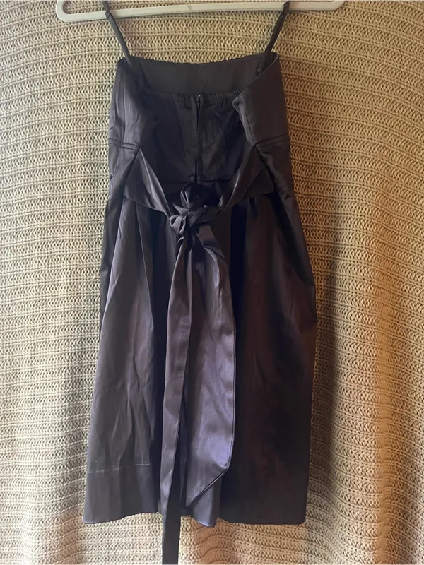 Alyn Paige Black Spaghetti-Strap Cocktail Dress with Sash - Image 5