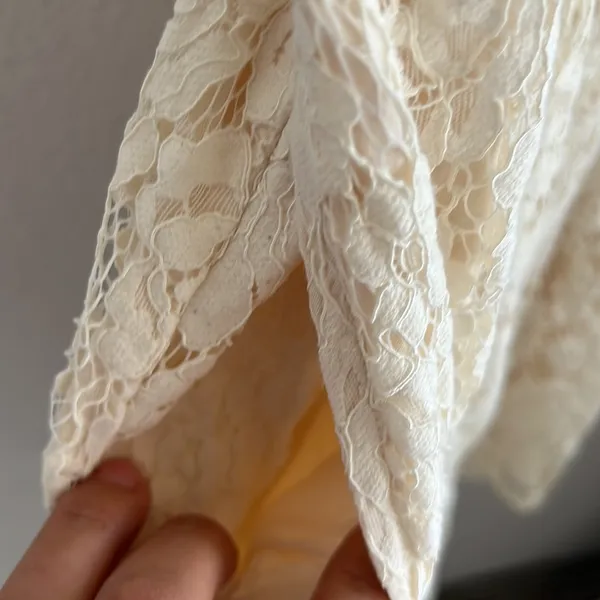 Abercrombie & Fitch Lace Cream Mini Dress Underwired Lined Medium - Image 7