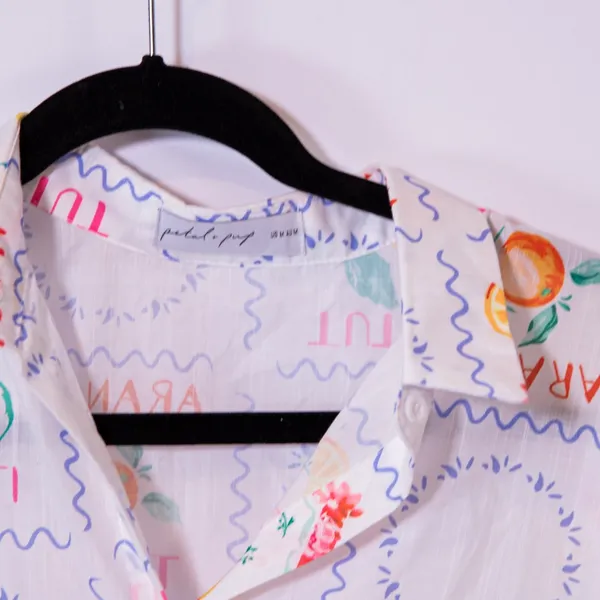 Petal + Pup Hampton Lobster Lemon Summer Print Pattern Short Sleeve Button Shirt - Image 2