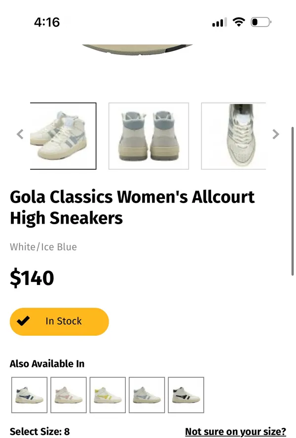 Free People Gola Classic Women’s Allcourt High Sneakers - Image 4