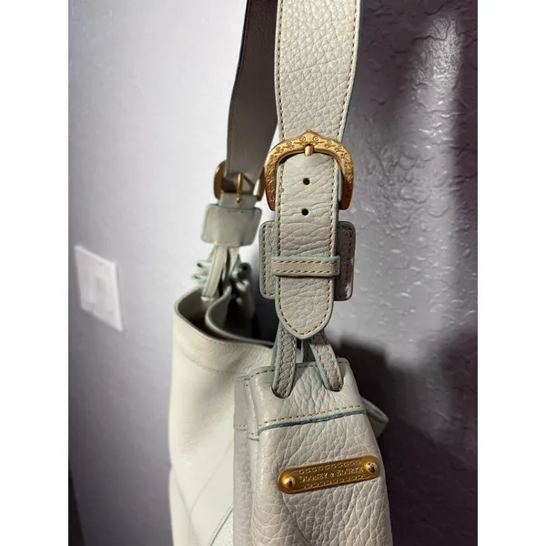 Dooney & Bourke VTG light Blue Pebbled Shoulder Bag Y2K - Image 6