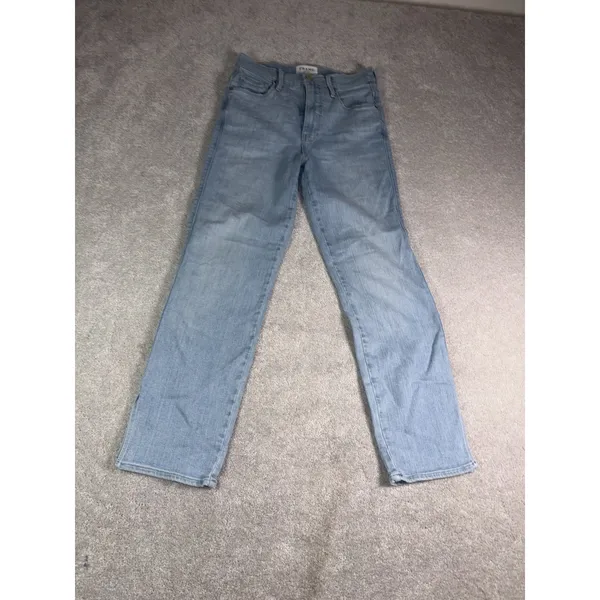 FRAME Le Sylvie Crop Jeans Womens 26 Blue Med Wash High Rise Slim - Image 3