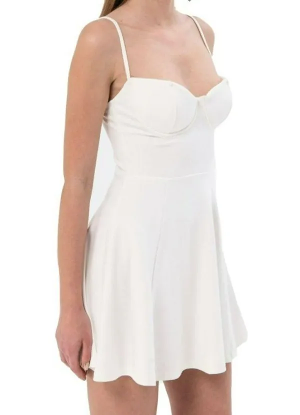 Kikiriki Classic Sleeveless A-Line Mini Dress Off White Size Small NWT - Image 2